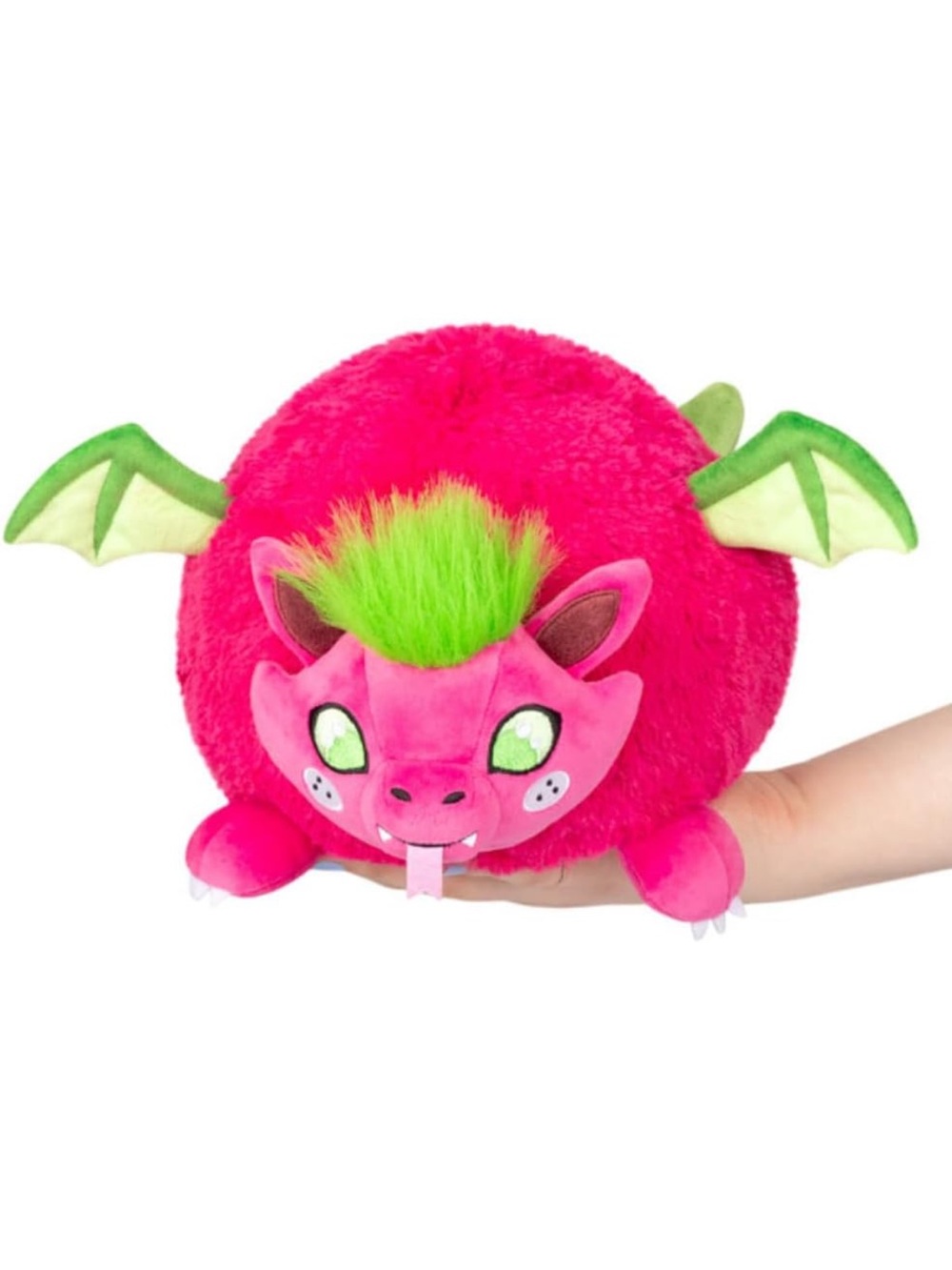 Squishable- Plush Dragon Ball Toy - Hot Pink with Lime Green Accents